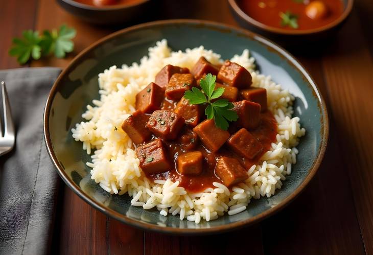 Madras Beef Curry with Fluffy Basmati Rice